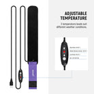 This dew heater strip offers three heat settings: High (55-65°C), Medium (45-55°C), and Low (35-45°C).