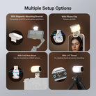 NEEWER NL40B Magnetic Mini Fill Light for Phone & Camera offers multiple setup options.