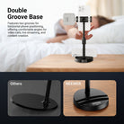 NEEWER DS030 Ergonomic Cell Phone Stand for Desk features two grooves for horizontal phone positioning.