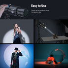 NEEWER CSS3 Spotlight Mount Iris for LS-300 Spotlight Snoot is ideal for portrait shoots.