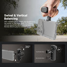 360¡ã rotatable phone handle grip doubles as a top handle for low angle shots.