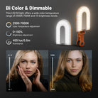 NEEWER GM66 Clip on Selfie Light offers a wide color temperture range of 2900K-7000K and 10 brightness levels.