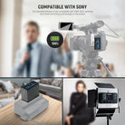 NEEWER TP-F970 2Pcs NP-F970 Replacement Batteries Kit is compatible with Sony.