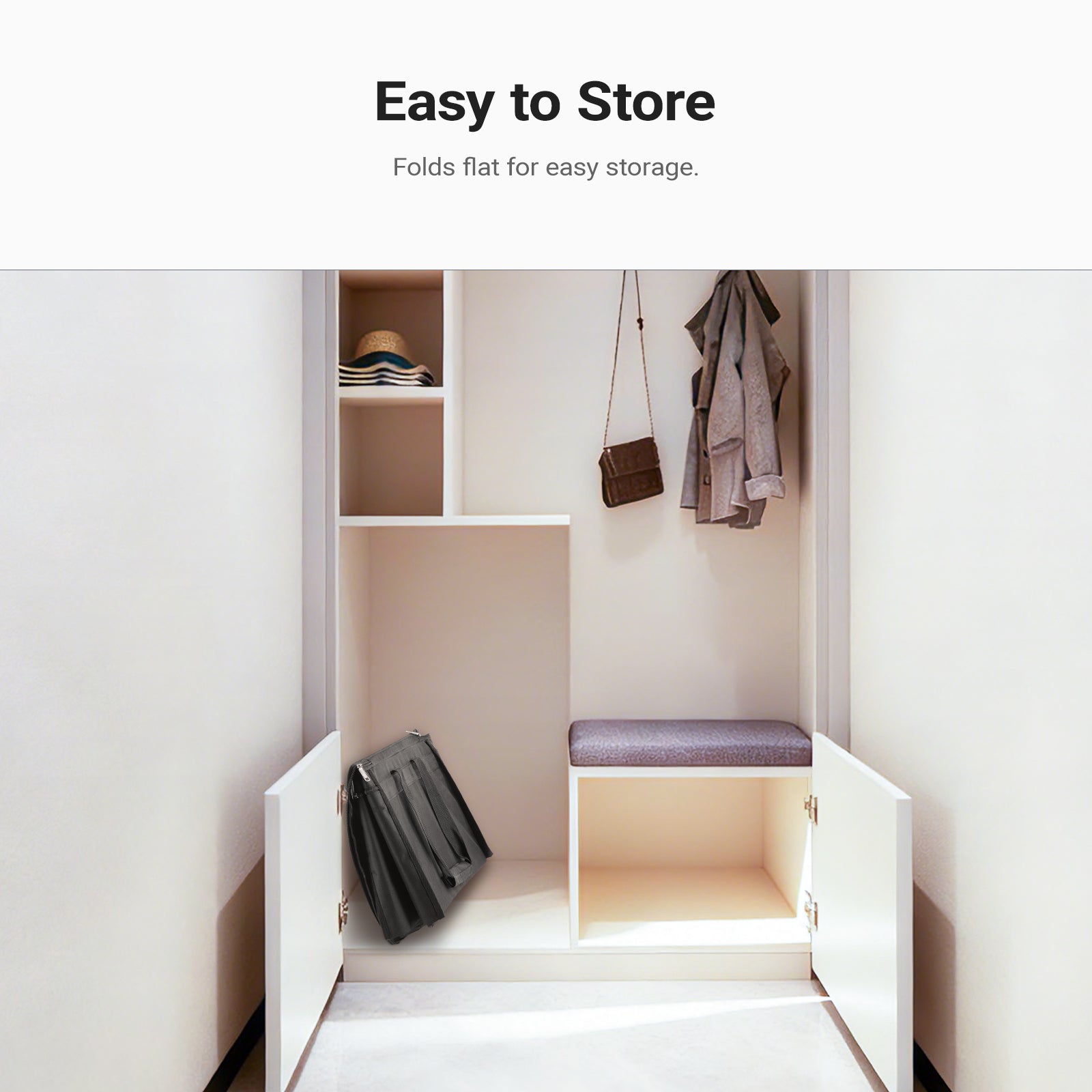 NEEWER TB03B Tennis Ball Bag folds flat for easy storage.