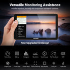 NEEWER F700U Camera Field Monitor provides exposure, focusing, and composition assistance functions.
