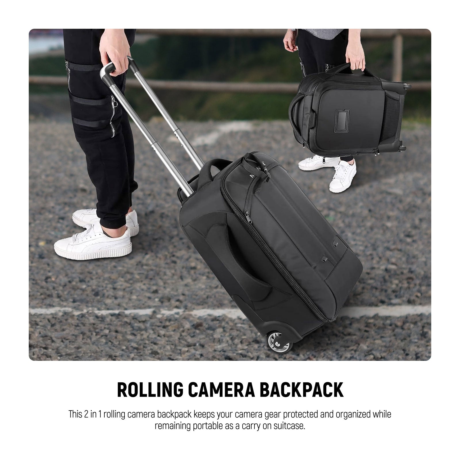 NEEWER NW3300-G Rolling Camera Backpack with Rain Cover – NEEWER.UK