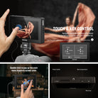 the monitor with key and touch controls (can be disabled) for intuitive use