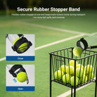 Flexible rubber stopper at one end keeps balls locked inside during transport—no more ball spills and runaway.