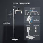 NEEWER BH50B Foldable LED Eyelash Light is flexible to adjust.