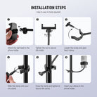 Installation steps of the Phone Stand Holder with Flexible Arm