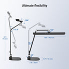 NEEWER DL03 LED Architect Desk Lamp can extending up to 29" in height and tilting up to 180°.