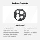 Package Contents of the NEEWER PA111 Lens Backplate for Xiaomi 15 Ultra