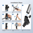 Installation steps of the NEEWER ST012 Convertible Rolling Light Stand