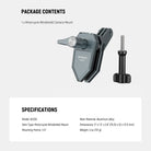 Specifications of the NEEWER AC032 Motorcycle Windshield Camera Clamp Mount