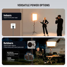 NEEWER AF200C Flexible Fabric LED RGB Video Light offers versatile power options