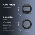 Specifications of the NEEWER CRS1 Flash Magnetic Adapter Ring For Round & Square Flashes