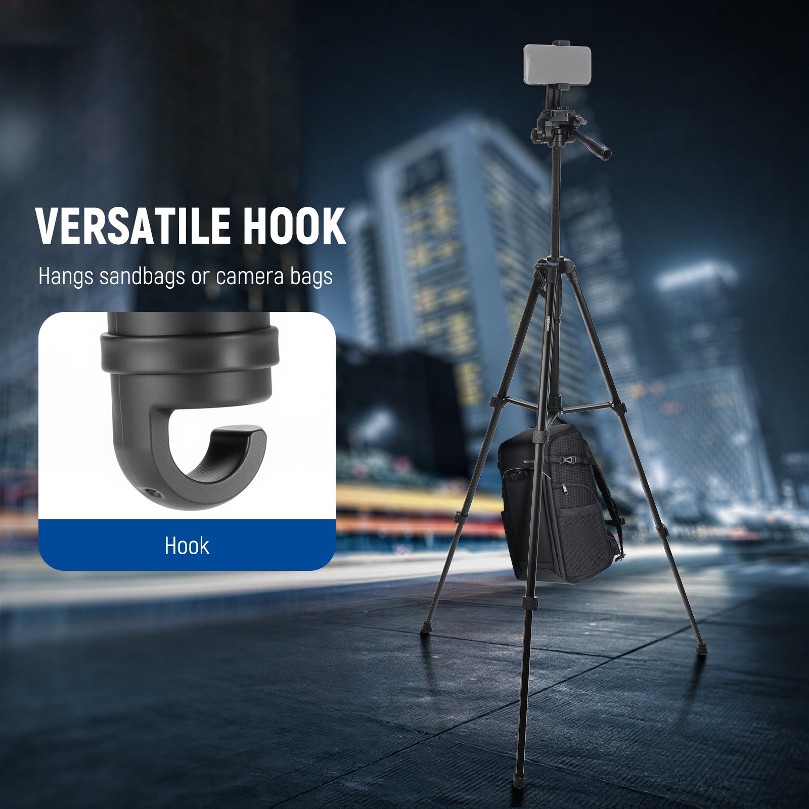 Kit Vlogging NEEWER PA048 Con Luce LED RGB, Microfono Lavalier Wireless E Treppiede/selfie Stick – Per IPhone E Android, Custodia Rigida Inclusa