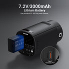 The mini external off camera flash provides 410-420 full power flashes