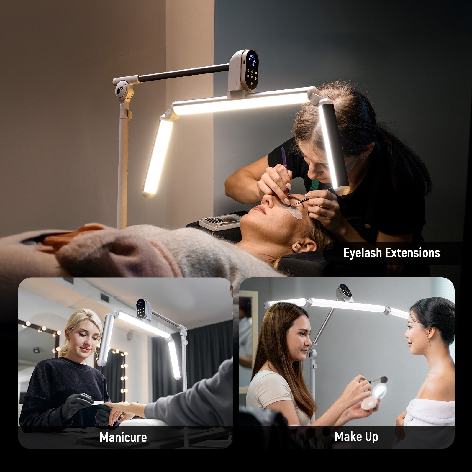 NEEWER BH50B Foldable LED esthetician light is ideal for makeup, manicure, and eyelash extensions.