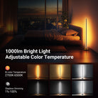 The LED RGB corner light bar floor lamp with 168 RGBW LEDs offers 1000lm and adjustable 2700K-6500K