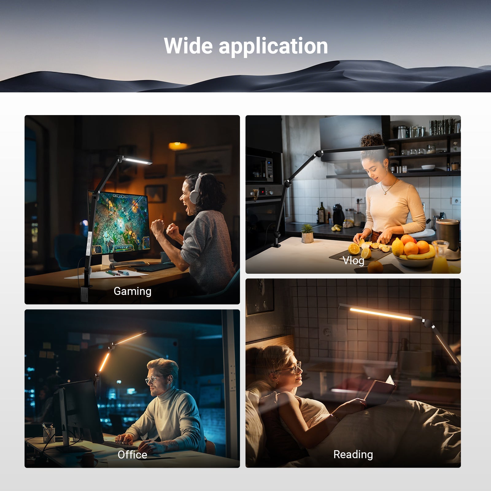 NEEWER ME-DL02 12W Clip On LED Lamp is ideal for gaming, vlogging, office work, and reading.