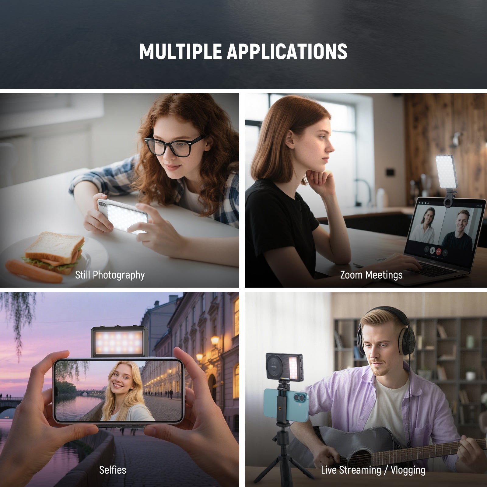 Scenarios for NEEWER NL129D Phone Selfie Light