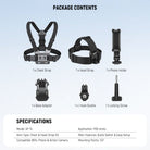 Package Contents of the NEEWER GP-74 Phone Chest & Head Strap Accessories Kit