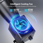 The studio light equipment for camera & photo lighting features temperature controlled fan with 2 modes for efficient heat dissipation.