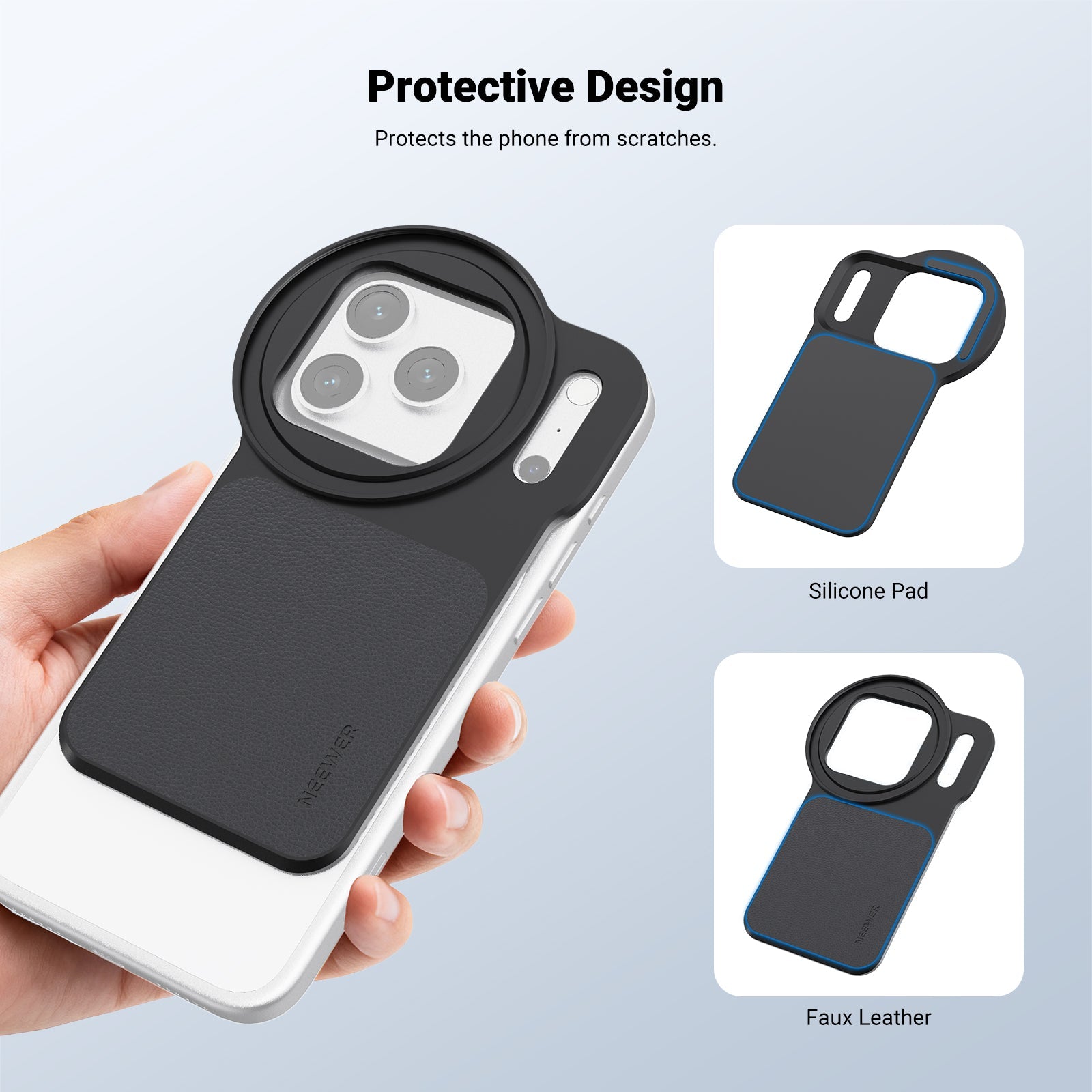 This magnetic phone camera lens filter mount adapter backplate can protect the phone from scratches.