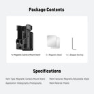 Specifications of the NEEWER AC024 Magnetic Camera Mount Stand For Pocket 3