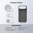 This package includes a phone case and 3 backplates.