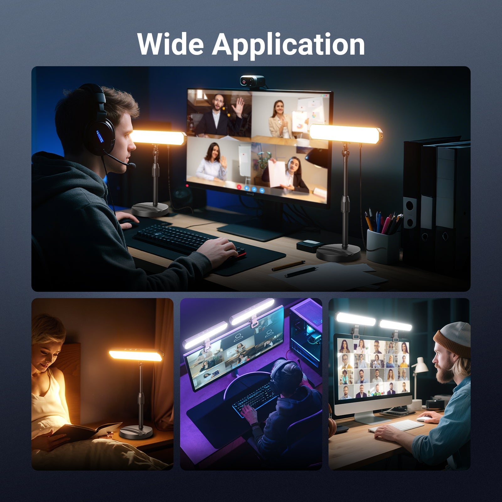 NEEWER L10 Bi Color LED Desktop Light is ideal for Zoom calls, video conferencing, podcast, gaming, and more.