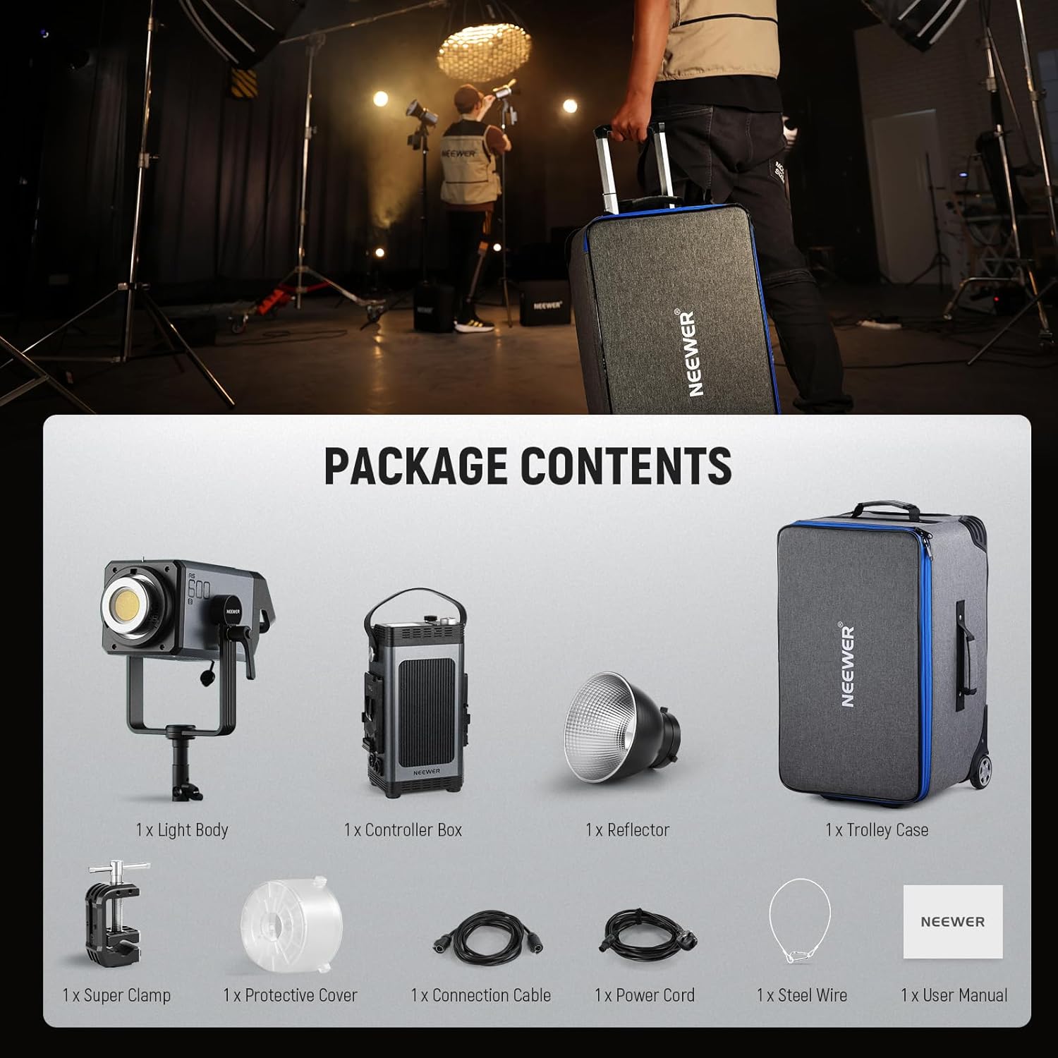 NEEWER AS600B 600W LED COB Continuous Video Light – Studio