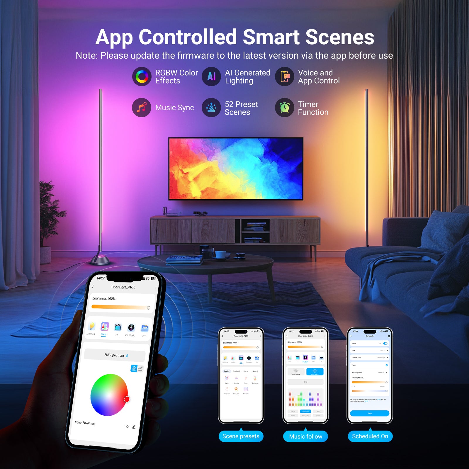 NEEWER NF01 RGBW Smart Floor Lamp | LED Corner Lamp – NEEWER.UK