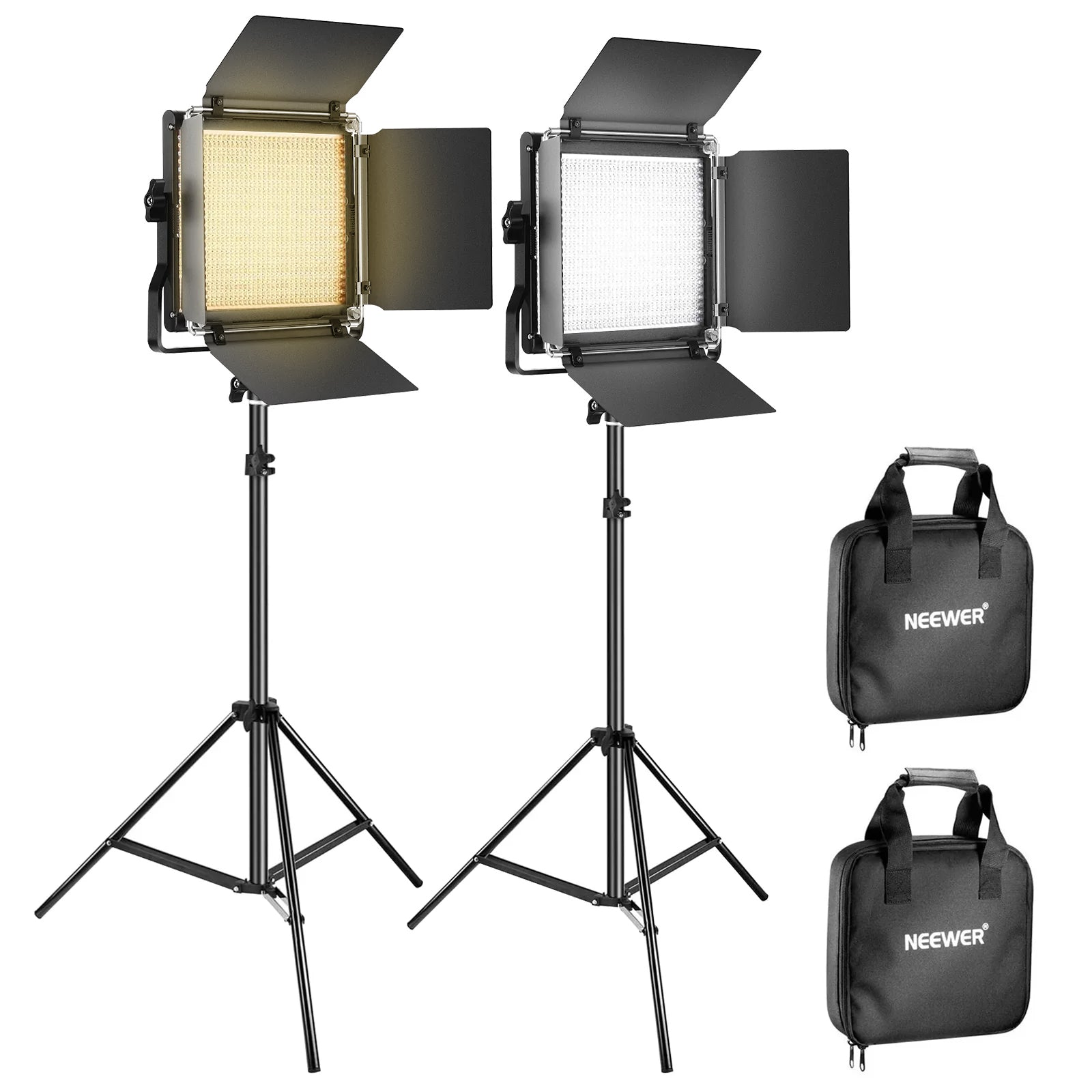 NEEWER 2 Packs NL660 Bi-color Video LED Panel Light - NEEWER