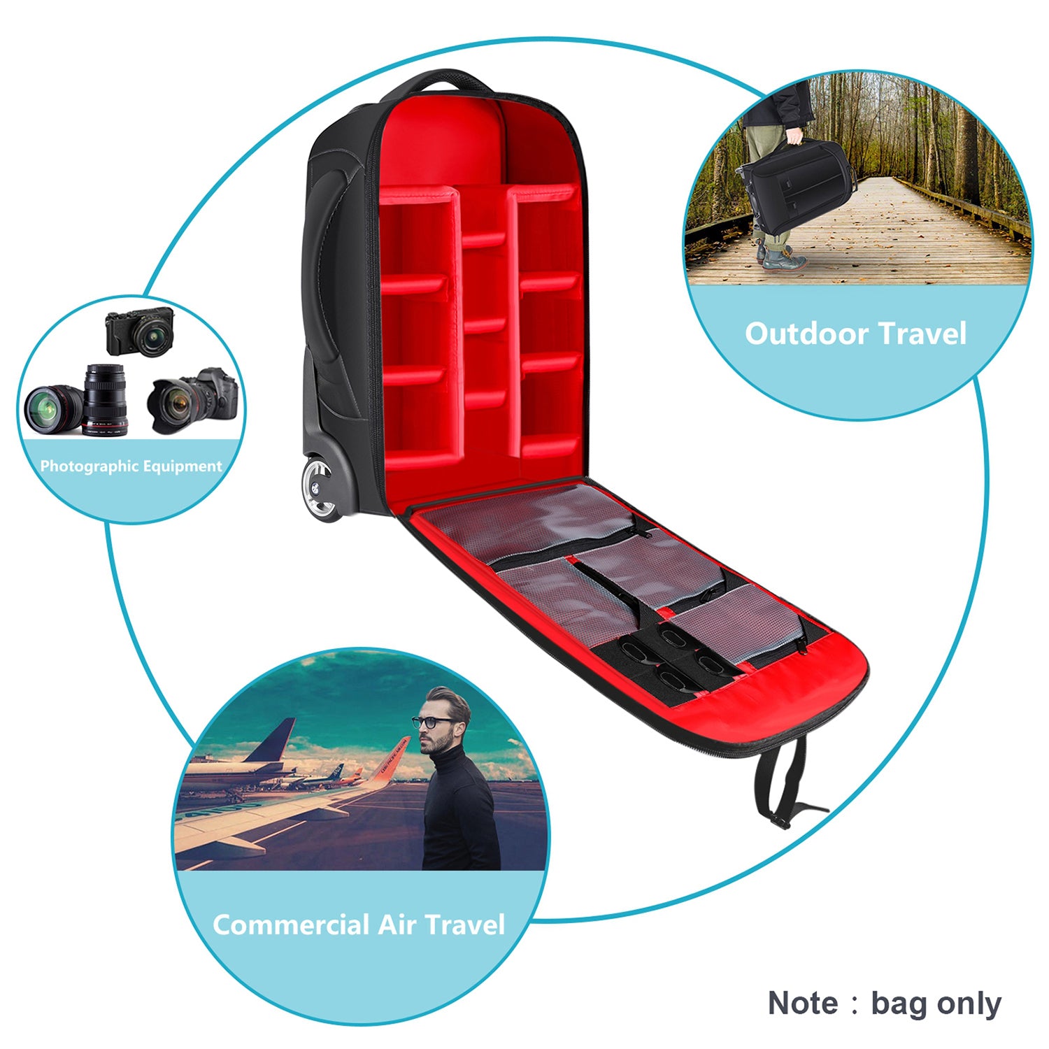 NEEWER NW3300-G Rolling Camera Backpack with Rain Cover – NEEWER.UK