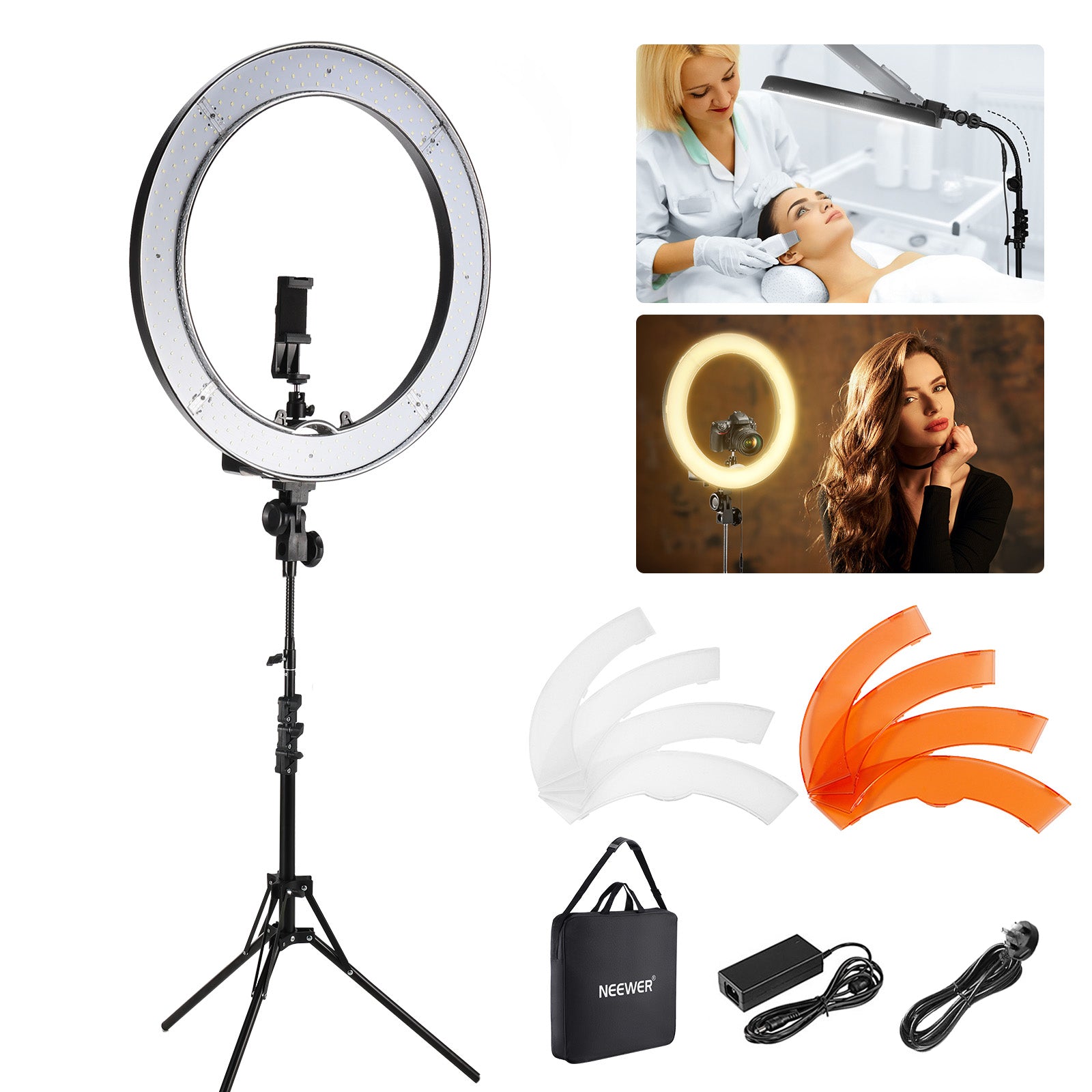 Neewer Camera foto video ringlicht kit: 18 inch / 48 centimeter buiten 52W 5500K dimbaar LED ringlicht licht stand Bluetooth ontvanger voor smartphone YouTube zelfportret opnames : bgit Neewer Camera foto video ringlicht kit: 18 inch / 48 centimeter buiten 52W 5500K dimbaar LED ringlicht licht stand Bluetooth ontvanger voor smartphone YouTube zelfportret opnames : bgit