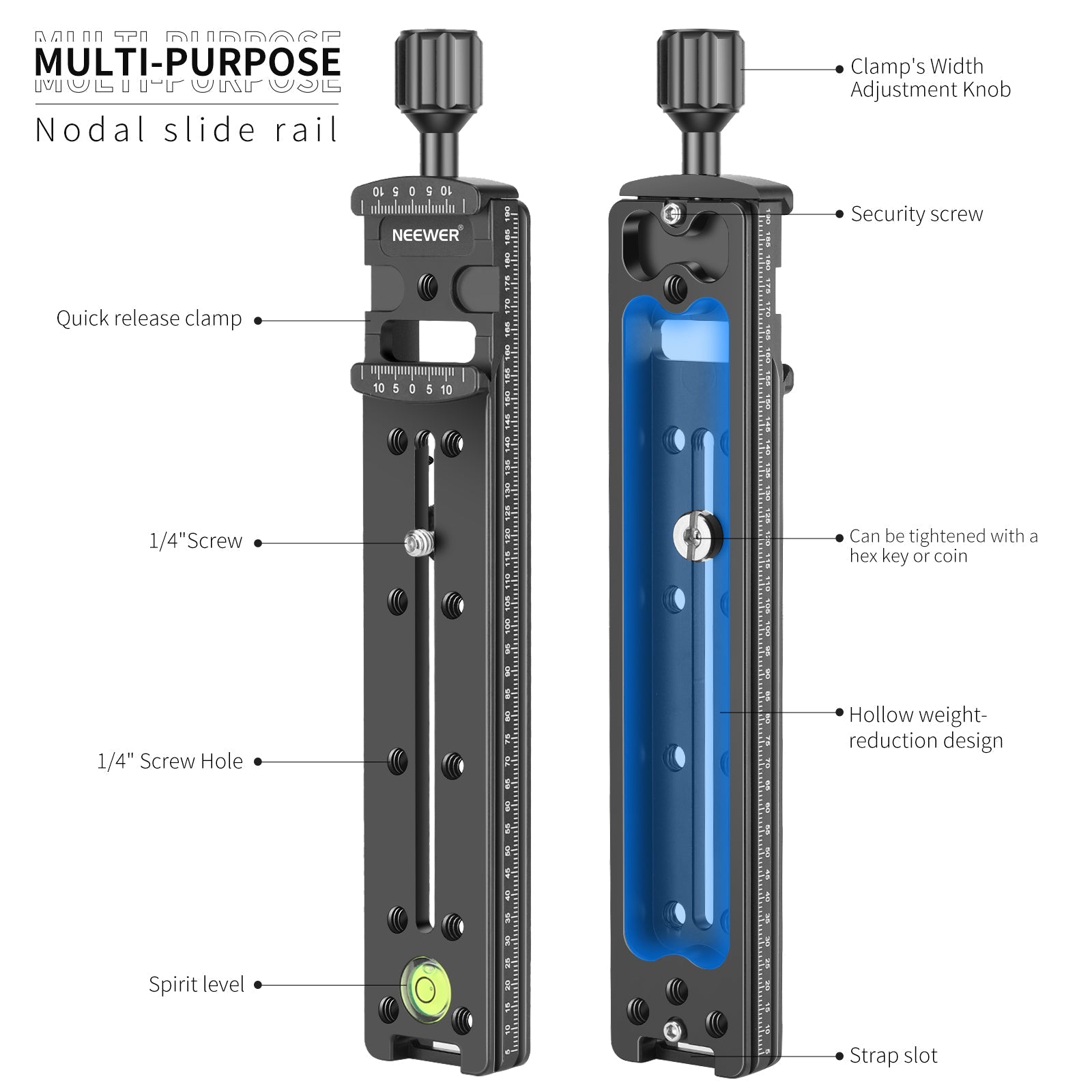 NEEWER 200mm Nodal Rail Slide - NEEWER – NEEWER.UK