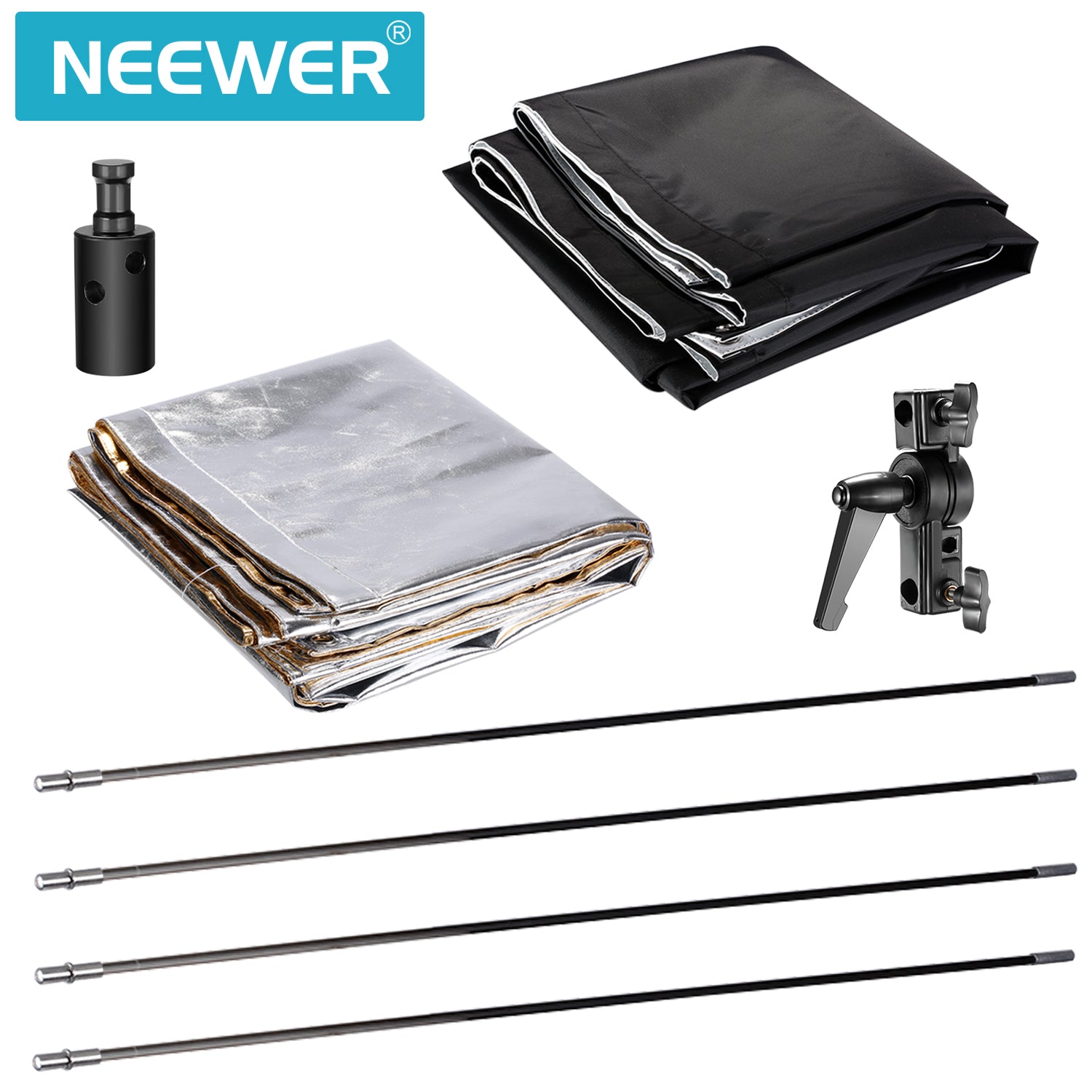 Neewer 90 x 180cm Gold/Silver Light Reflector with Carrying Bag - neewer.com