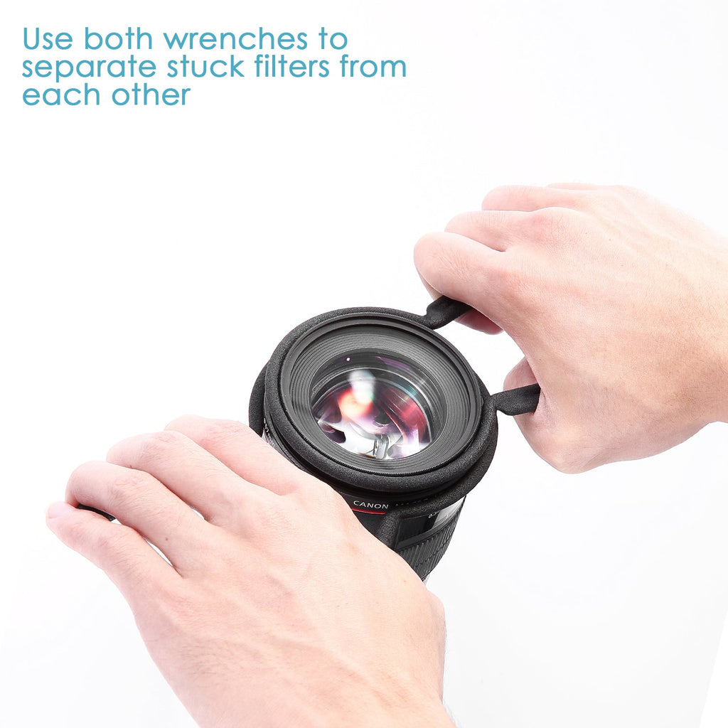 filter stuck on lens