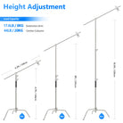 Neewer Pure Metal Max Height 11ft/331cm Adjustable Reflector Stand