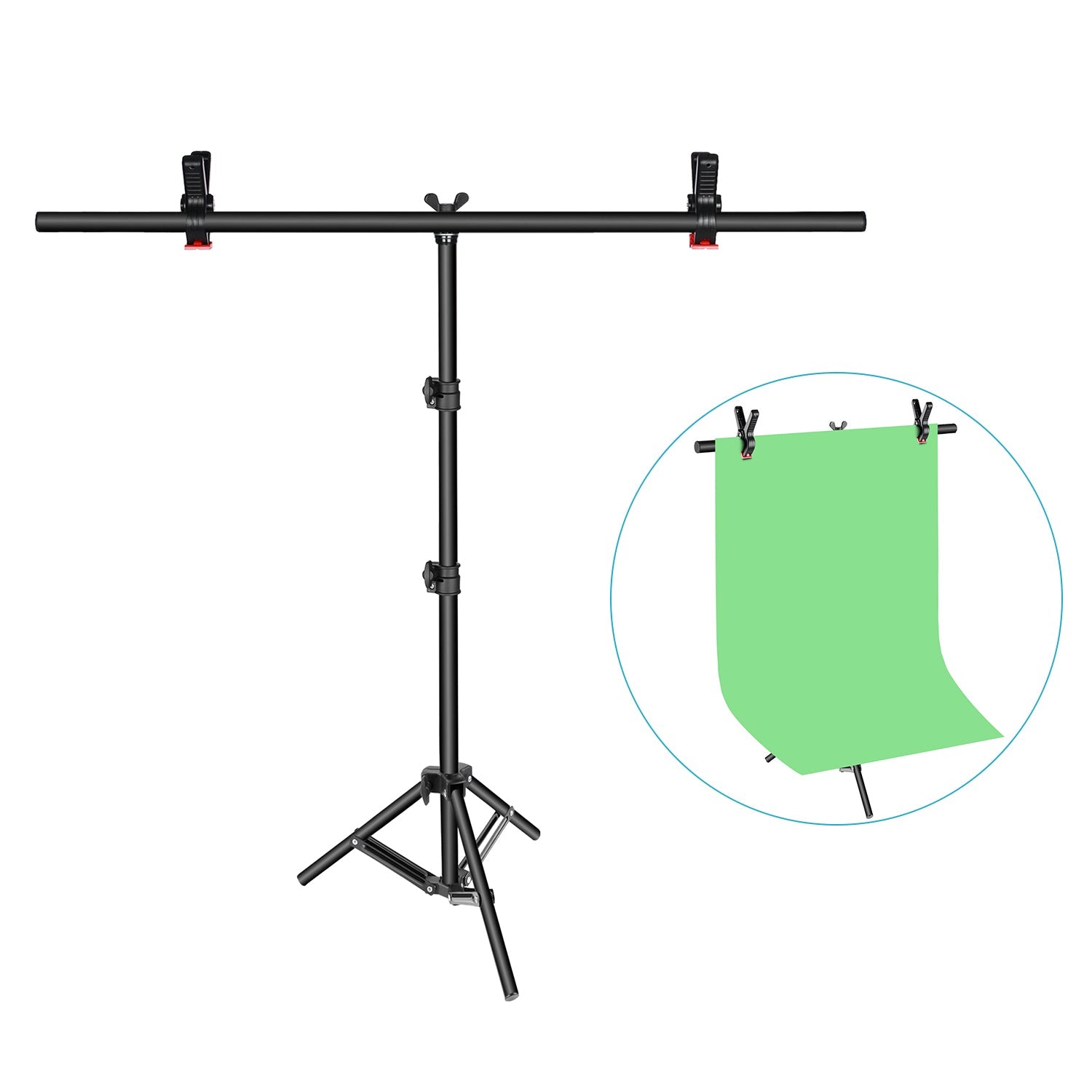 Neewer 32-80 Inches T-Shape Background Backdrop Support Stand Kit