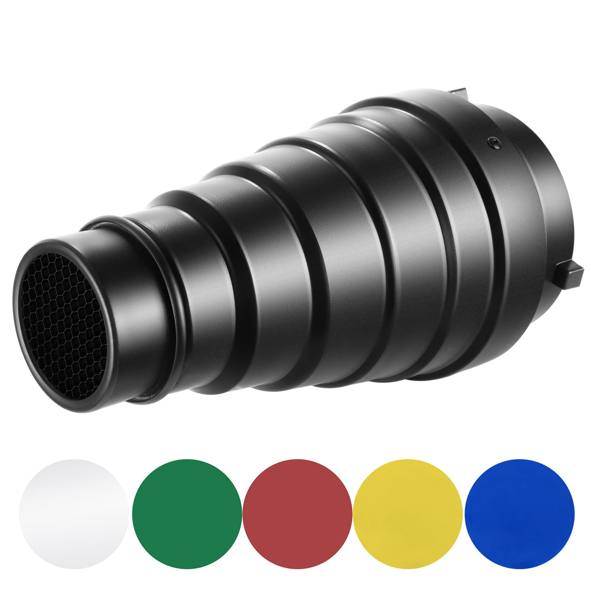 Snoot Guide NEEWER Aluminium Alloy Conical Snoot Kit with Honeycomb Grid - NEEWER