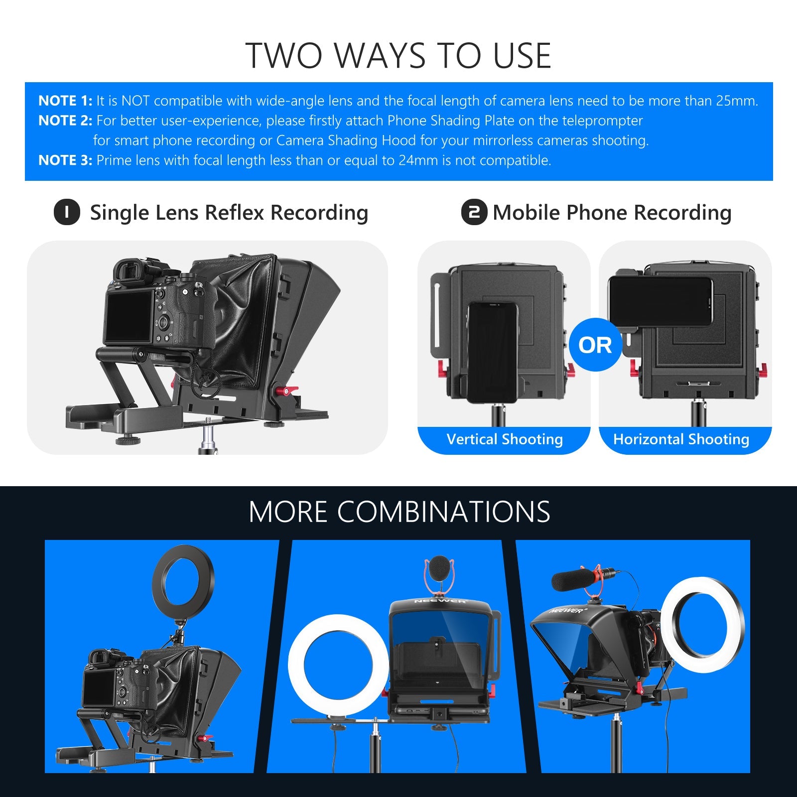 Neewer zoom all led light Vlog monitor