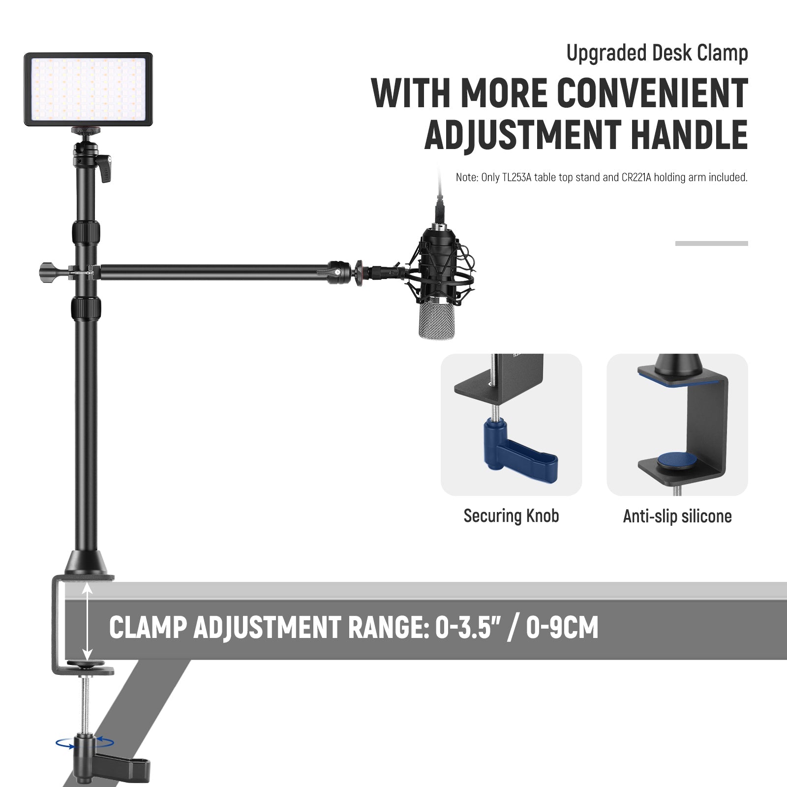 NEEWER Tabletop Camera Mount Light Stand With Flexible Arm, 40% OFF