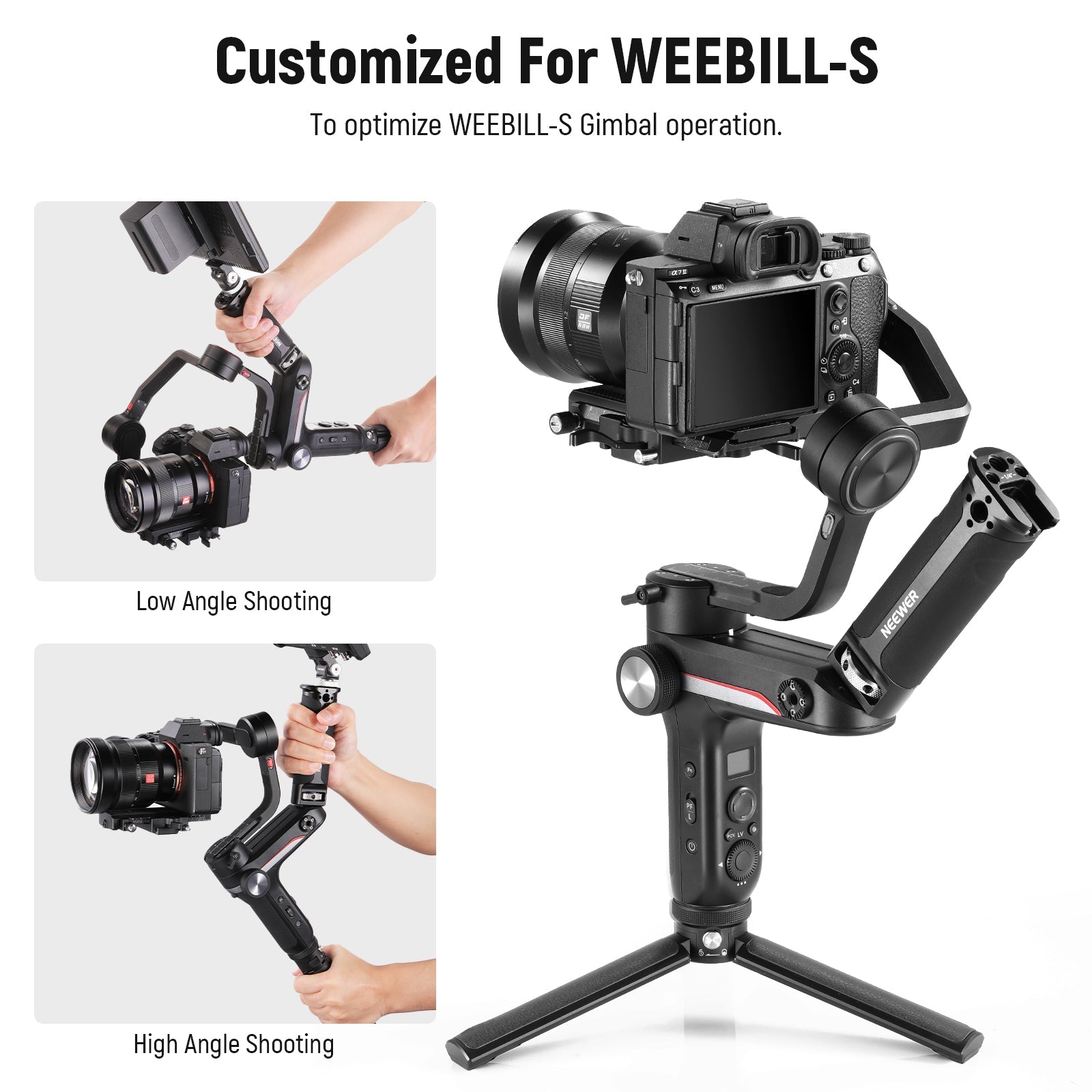 NEEWER Gimbal Handle Grip Compatible with ZHIYUN WEEBILL-S