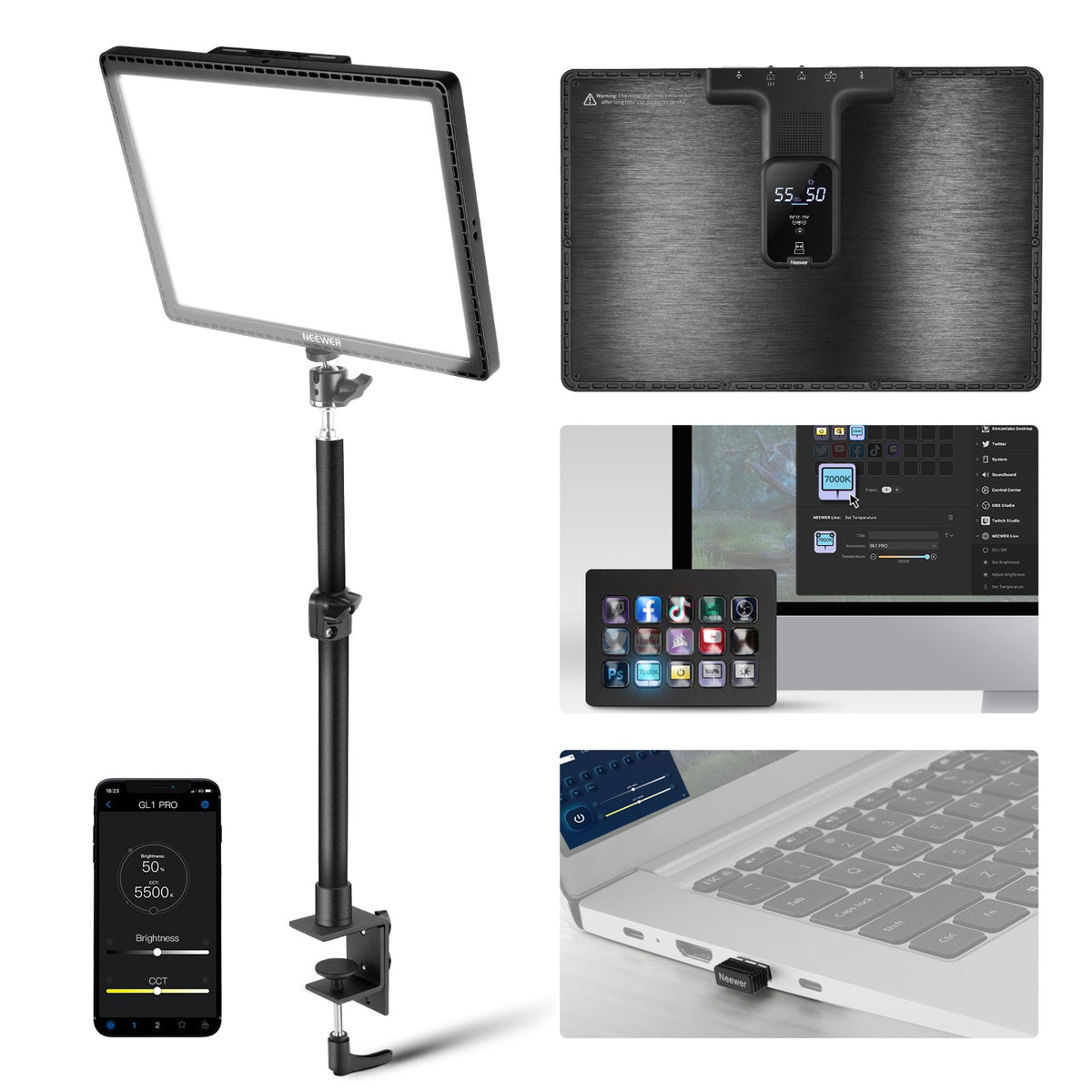 Color Key Light Design NEEWER GL1 PRO 15.5