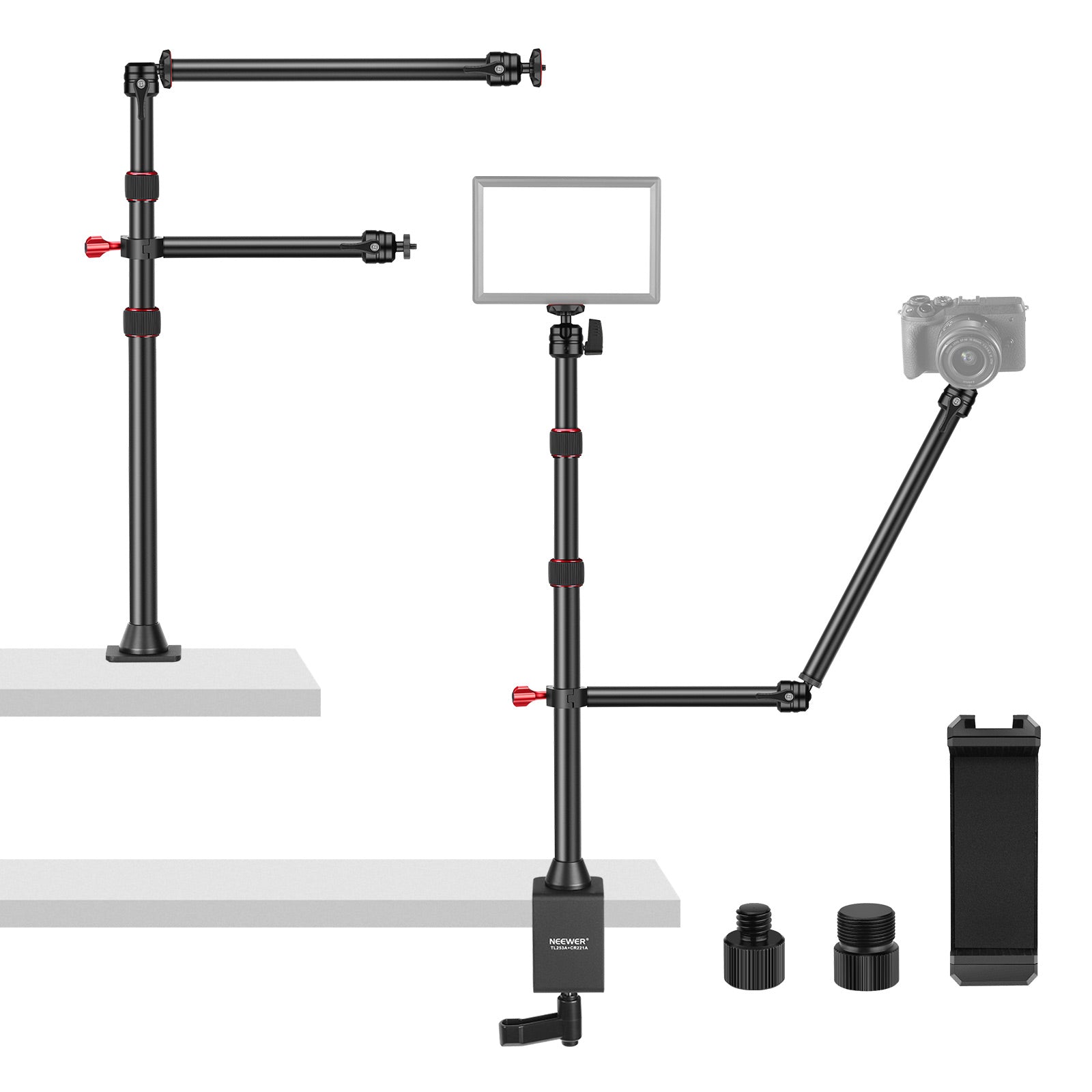 NEEWER TL253A CR221A Camera Desk Mount Stand NEEWER NEEWER.UK
