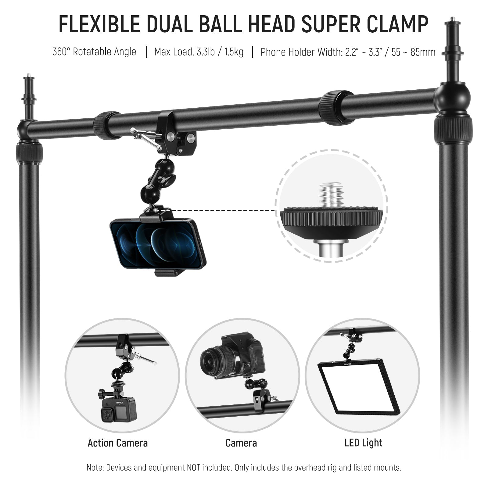 Overhead camera deals mount