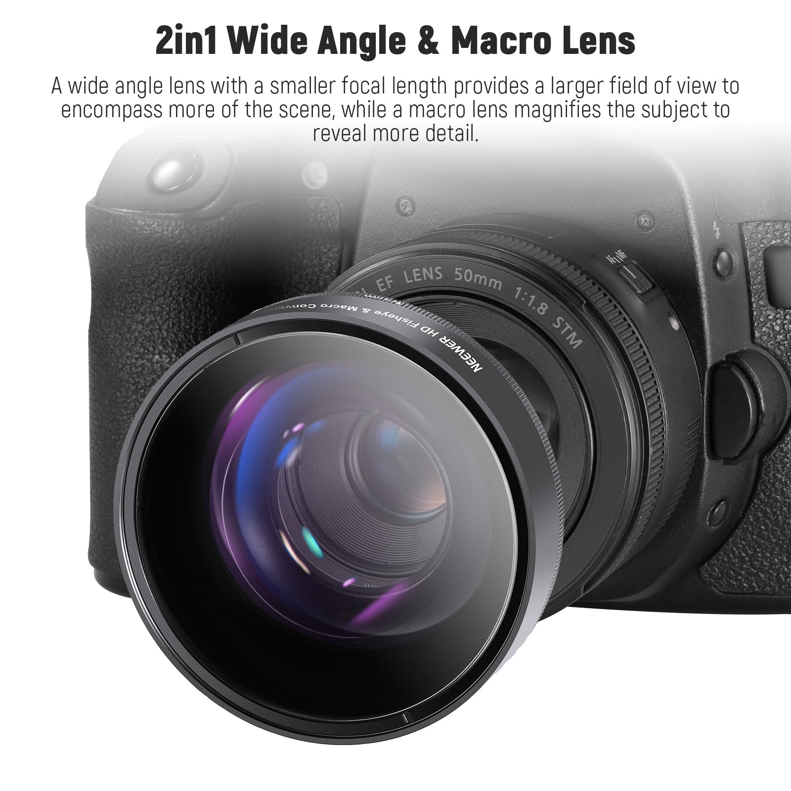 NEEWER LS-20 0.43X HD 2 in 1 Wide Angle & Macro Lens